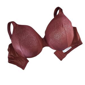Cacique Sparkly Burgundy Lighly Lined Full Coverage Bra Size 42DDD (42F)